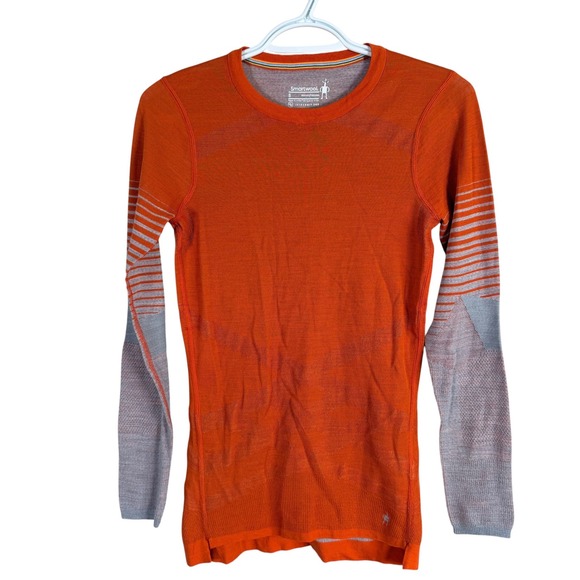 Smartwool Tops - Smartwool Intraknit 200 Thermal Base Layer Top‎ Womens S Orange Merino Wool L/S